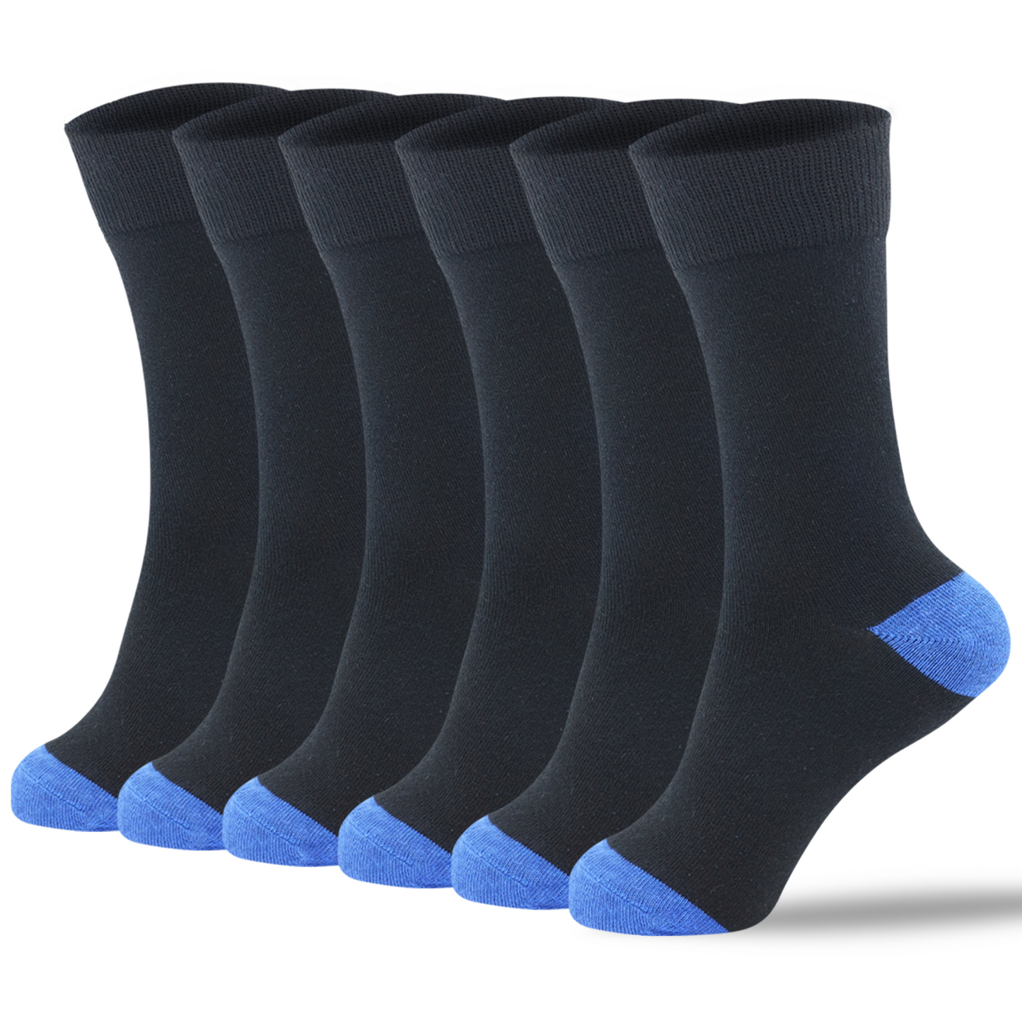 Men's Heel & Toe Multi Colored Cotton Socks - Pack of 6