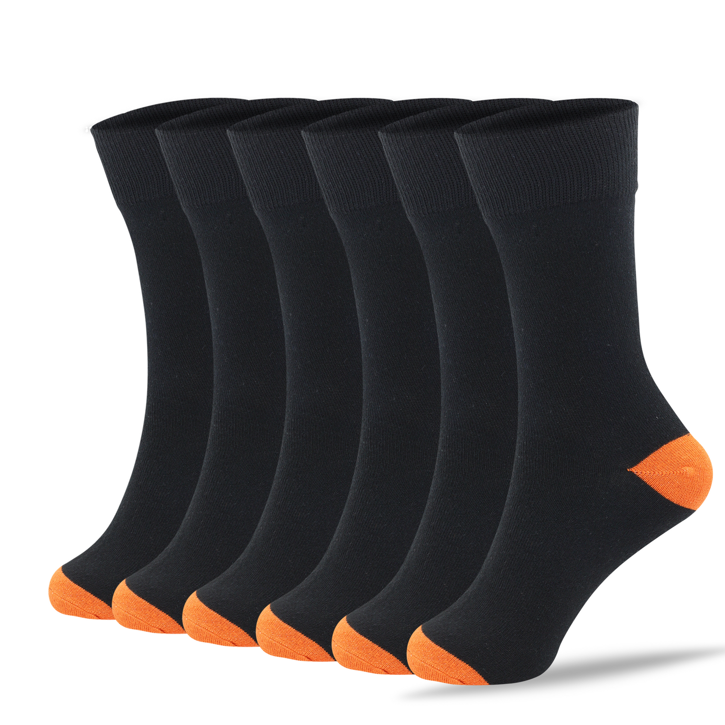 Men's Heel & Toe Multi Colored Cotton Socks - Pack of 6