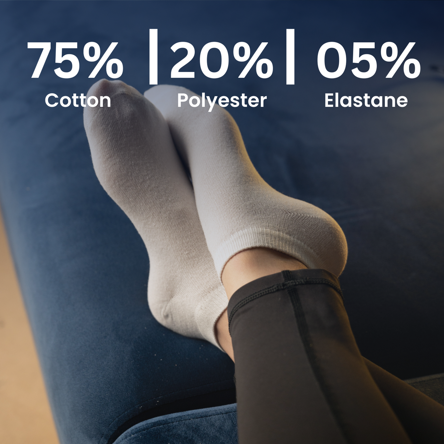 Grey Athletic Ankle Socks - Unisex Trainer Socks (Pack of 6)