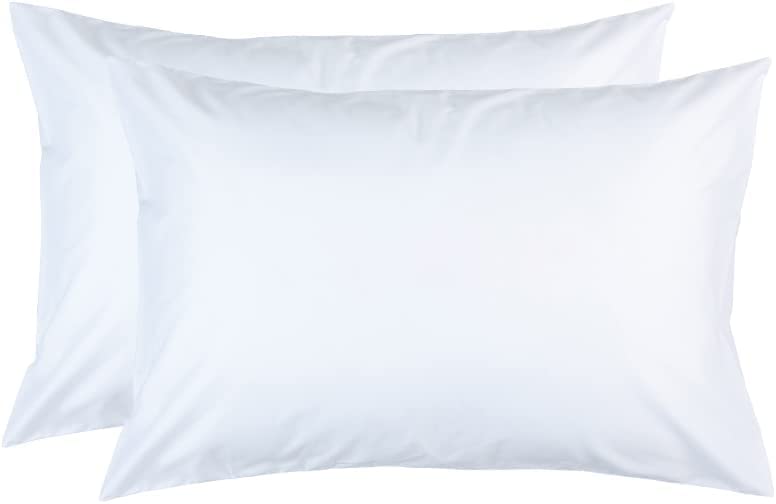 White Pillow Cases Pack of 2 - Premium Quality 100% Egyptian Cotton Pillowcase (50cm x 75cm)