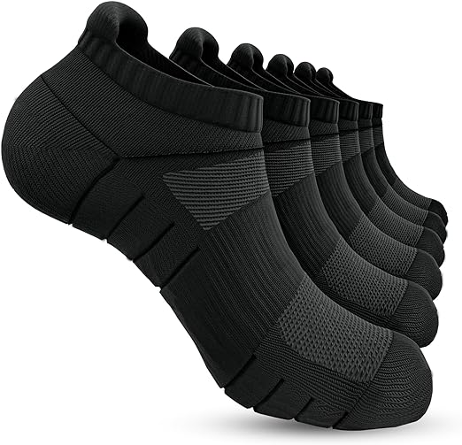 White Mesh Trainer Socks - Cushioned Running Ankle Socks (Pack of 6)