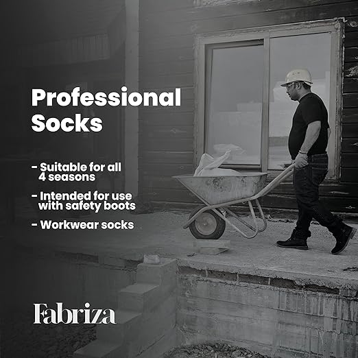 Yellow Gray Men's Heavy Duty Professional Socks - Calf Working Socks (Pack of 6)
