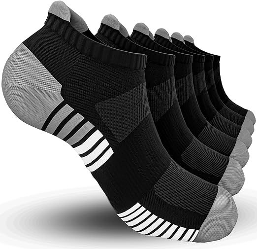 White Mesh Trainer Socks - Cushioned Running Ankle Socks (Pack of 6)