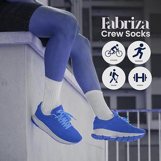 White Long Crew Socks for Men & Women - (Pack of 6)