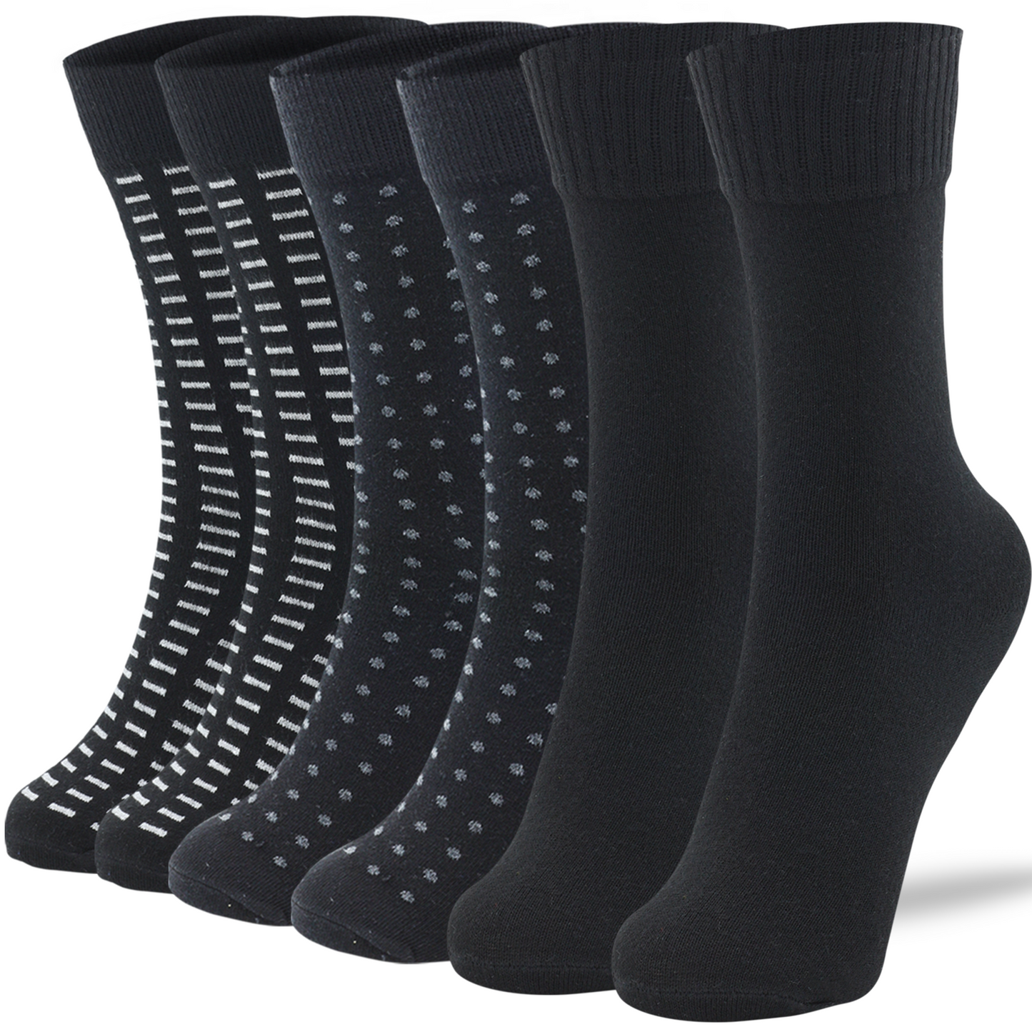 Men's Heel & Toe Multi Colored Cotton Socks - Pack of 6