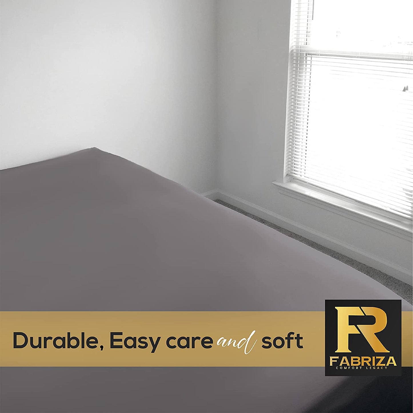 Fabriza Charcoal Fitted Sheets | Single, Double, and King